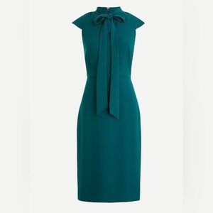 J. Crew Ruffle-front sheath dress in 365 crepe